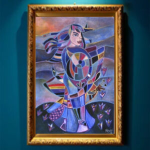 Lámina digital " Briana la guerrera Celta " imprimible en alta resolución arte Celta