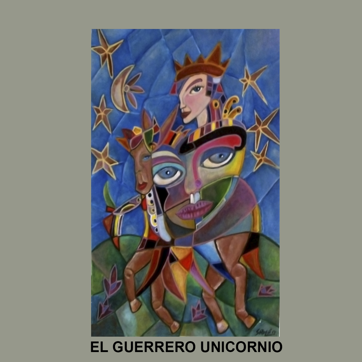 La guerrera del unicornio 3 Lámina digital " La guerrera del unicornio " imprimible en alta resolución -arte Celta
