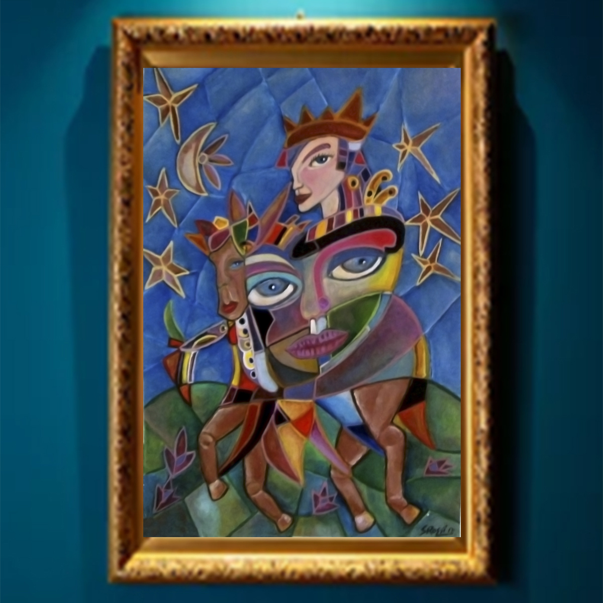 La guerrera del unicornio 1 Lámina digital "La guerrera del unicornio " imprimible en alta resolución arte Celta